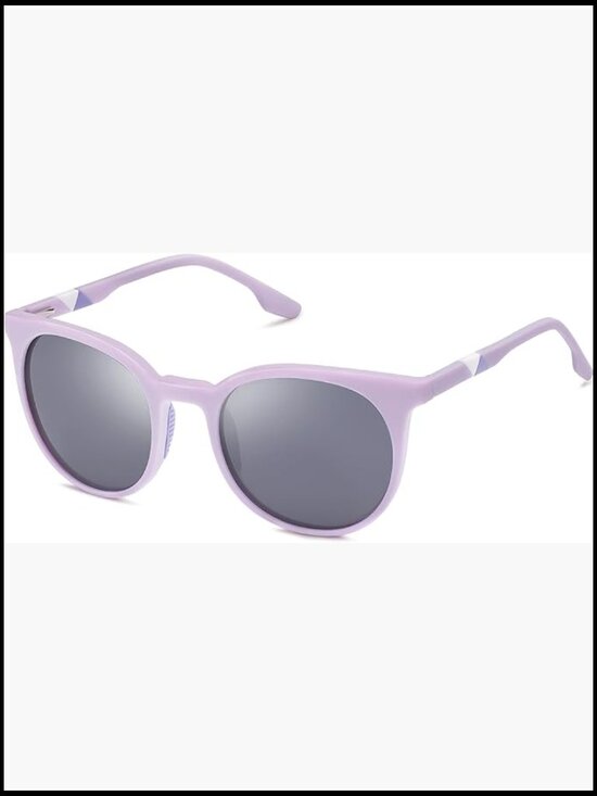 Oversized Round Polarized Sports Sunglasses, Ultralight TR90 Frames